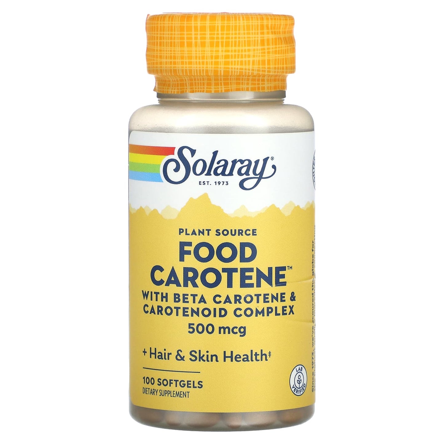Solaray, Plant Source Food Carotene, 100 Softgels - Image 1