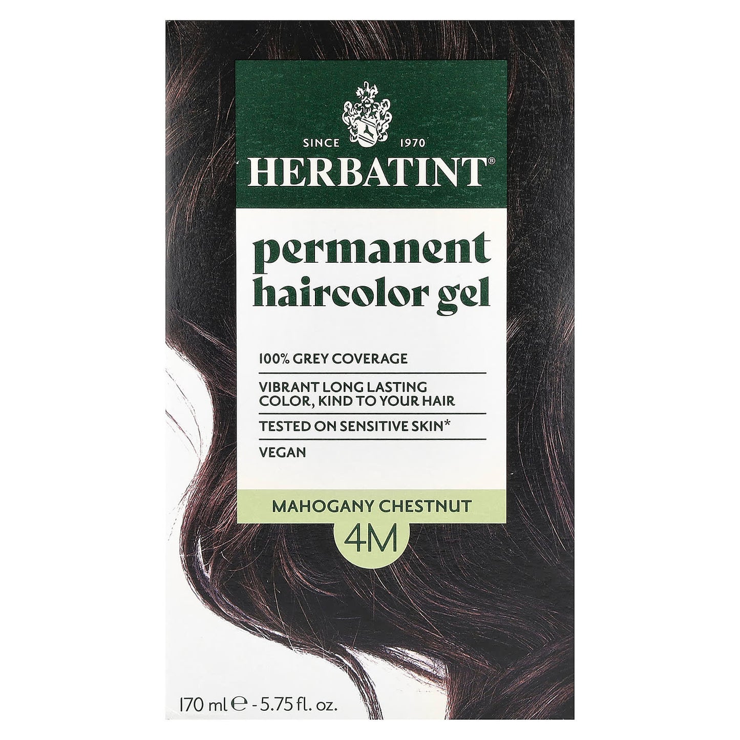 Natural Hair Color with Herbatint 4M Mahogany Chestnut Gel - Image 1