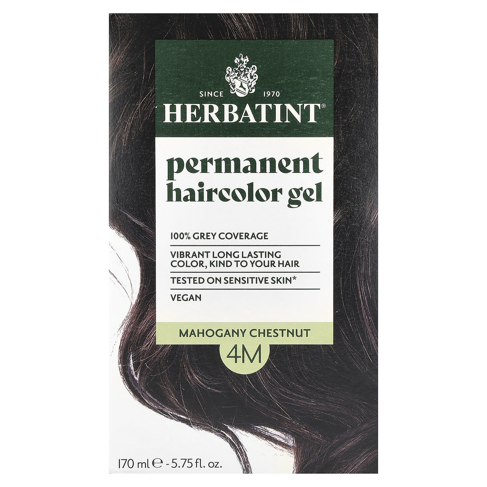 Natural Hair Color with Herbatint 4M Mahogany Chestnut Gel - Image 1