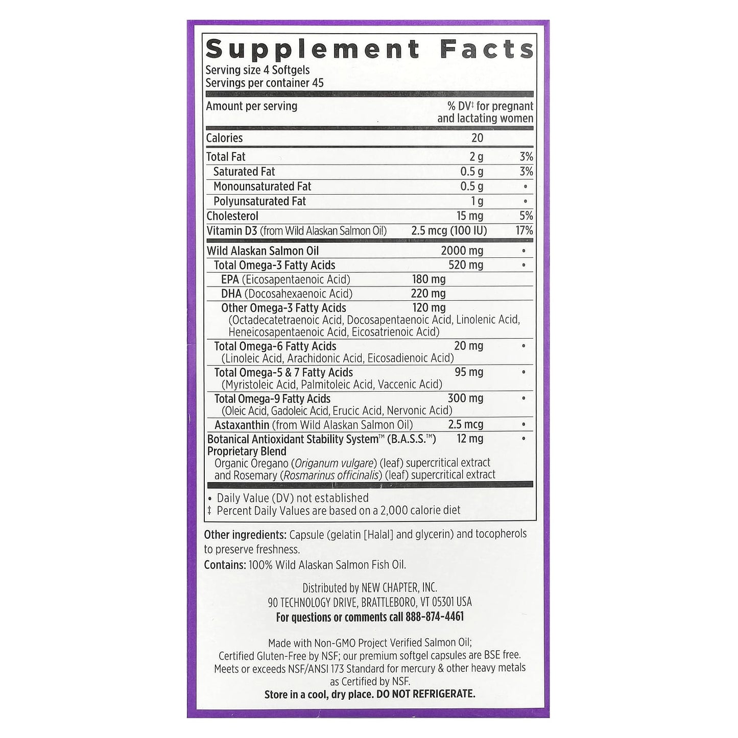 New Chapter, Wholemega™ Fish Oil for Moms, 180 Softgels - Image 2