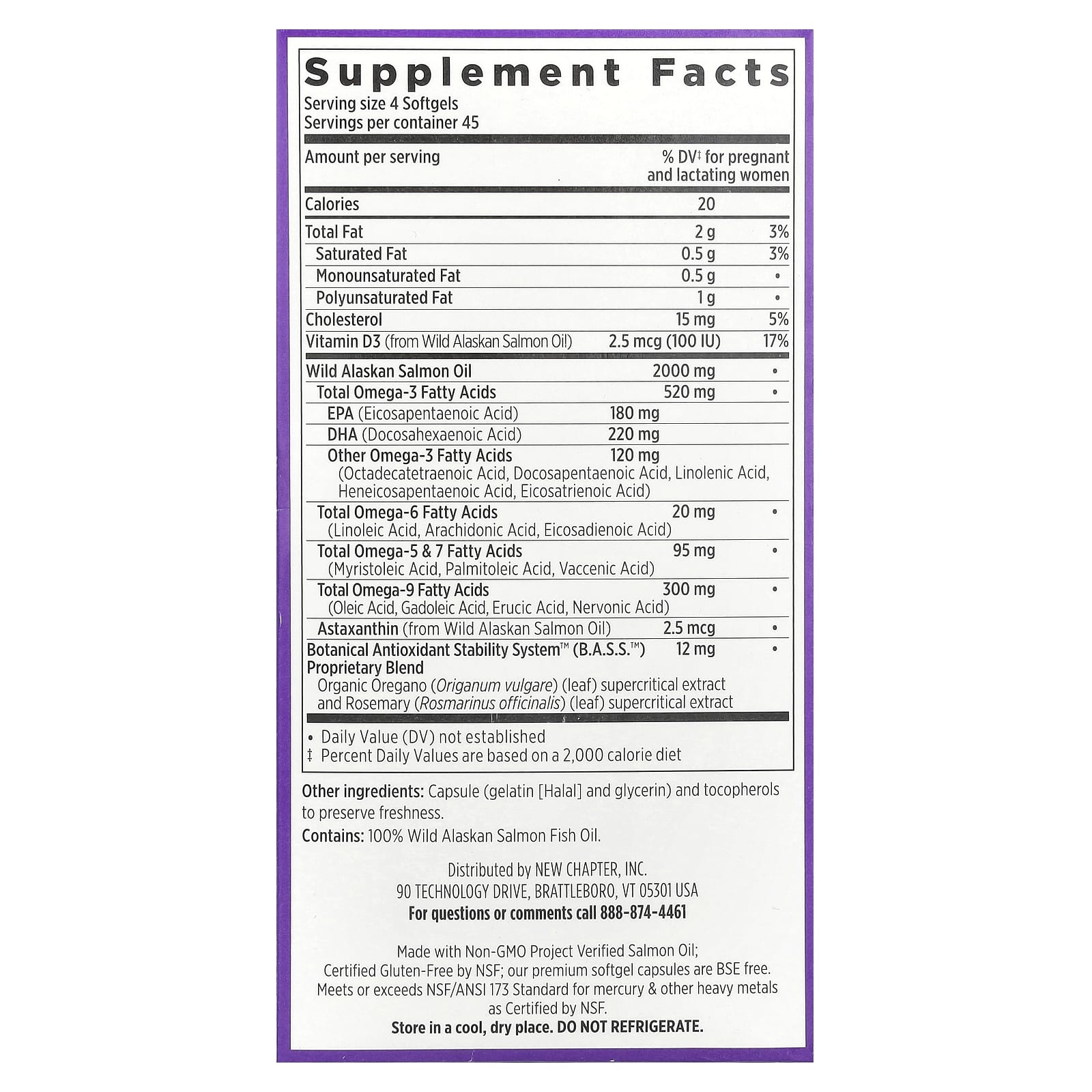 New Chapter, Wholemega™ Fish Oil for Moms, 180 Softgels - Image 2