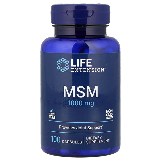Life Extension, MSM, 100 Capsules (1,000 mg per Capsule) - Image 1