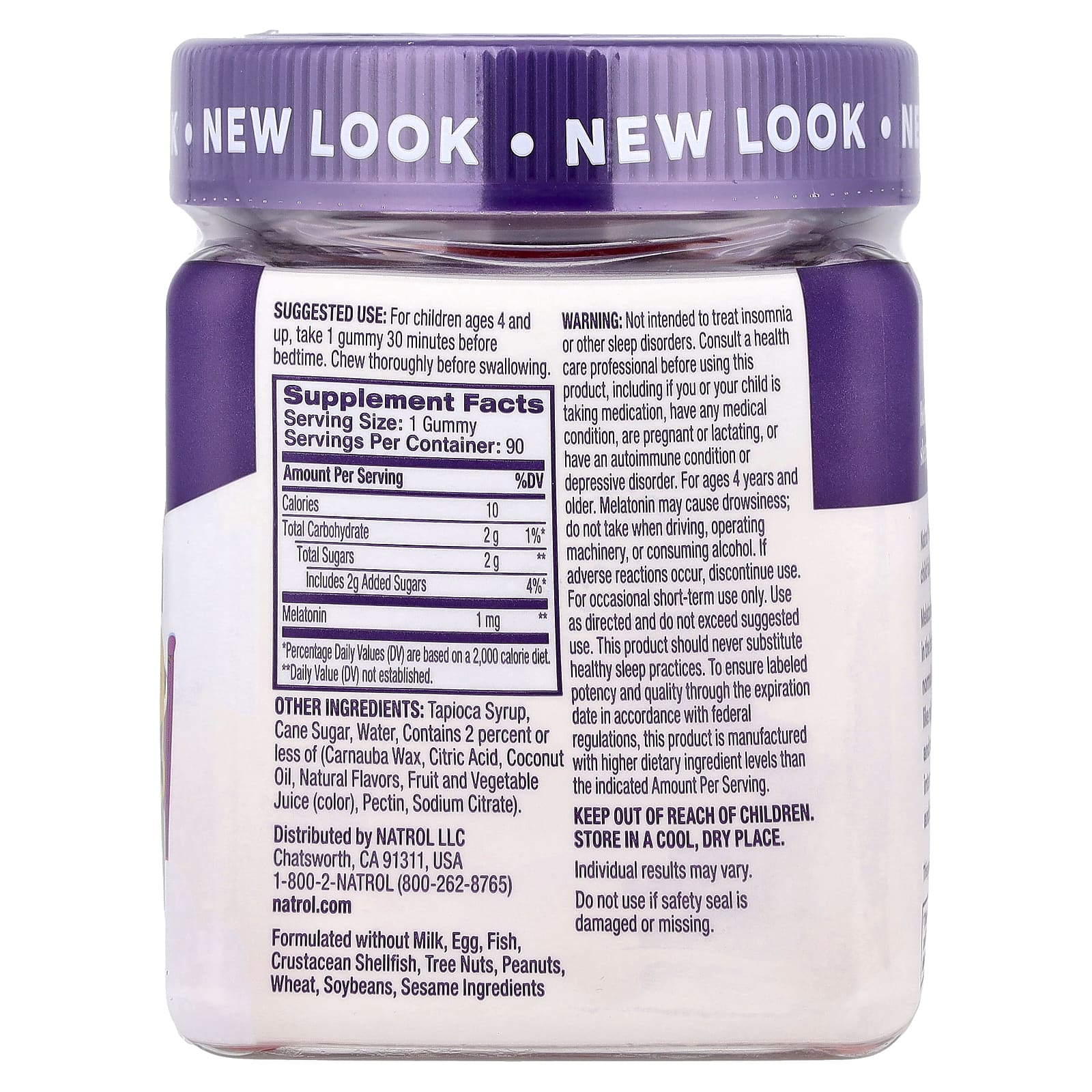Natrol, Kids, Melatonin Gummies, Ages 4+, Raspberry, 1 mg, 90 Gummies - Image 2
