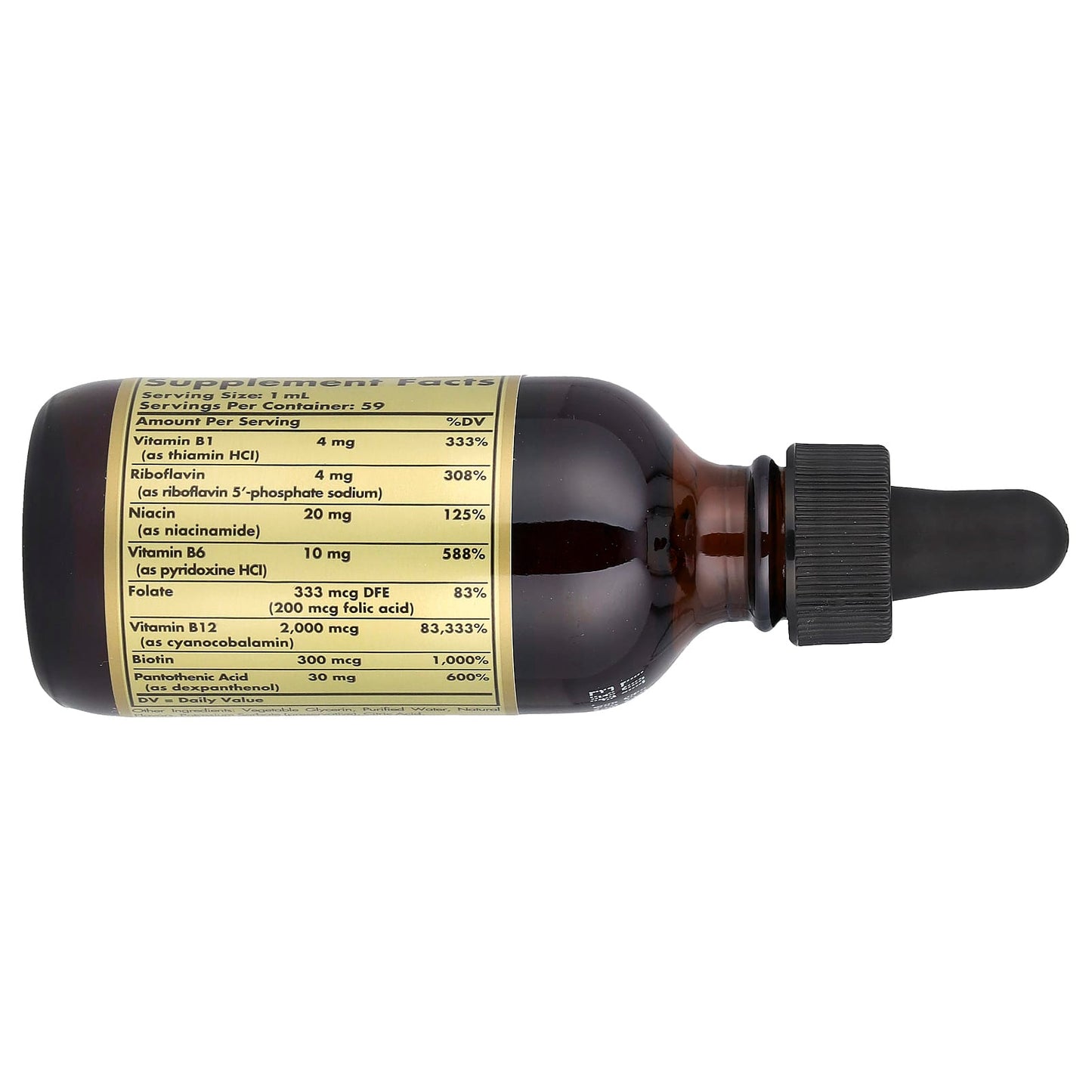 Solgar, Liquid B-12, Sublingual, 2,000 mcg, 2 fl oz (59 ml) - Image 2