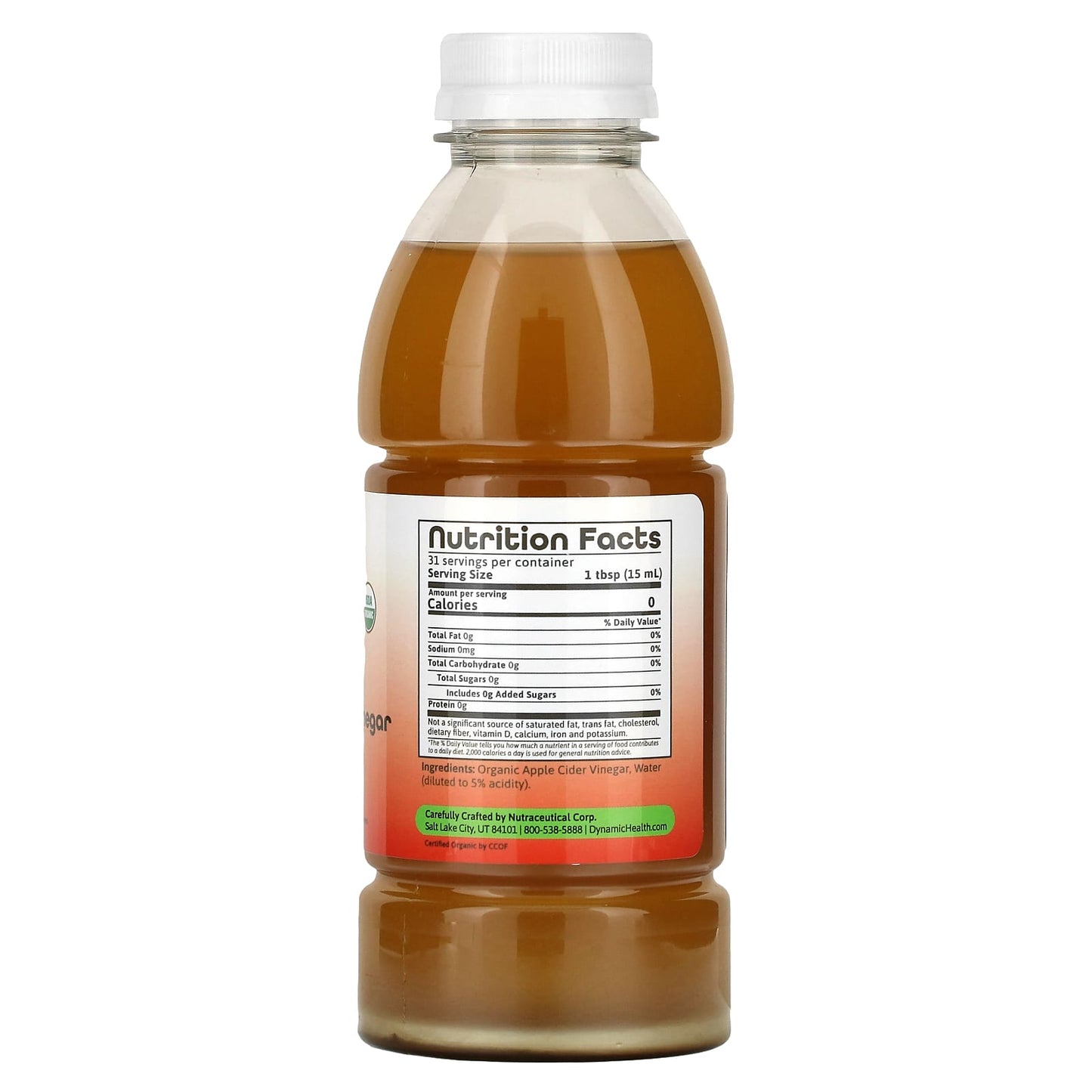 Apple Cider Vinegar with Mother, USDA Organic, 16 fl oz - Image 2
