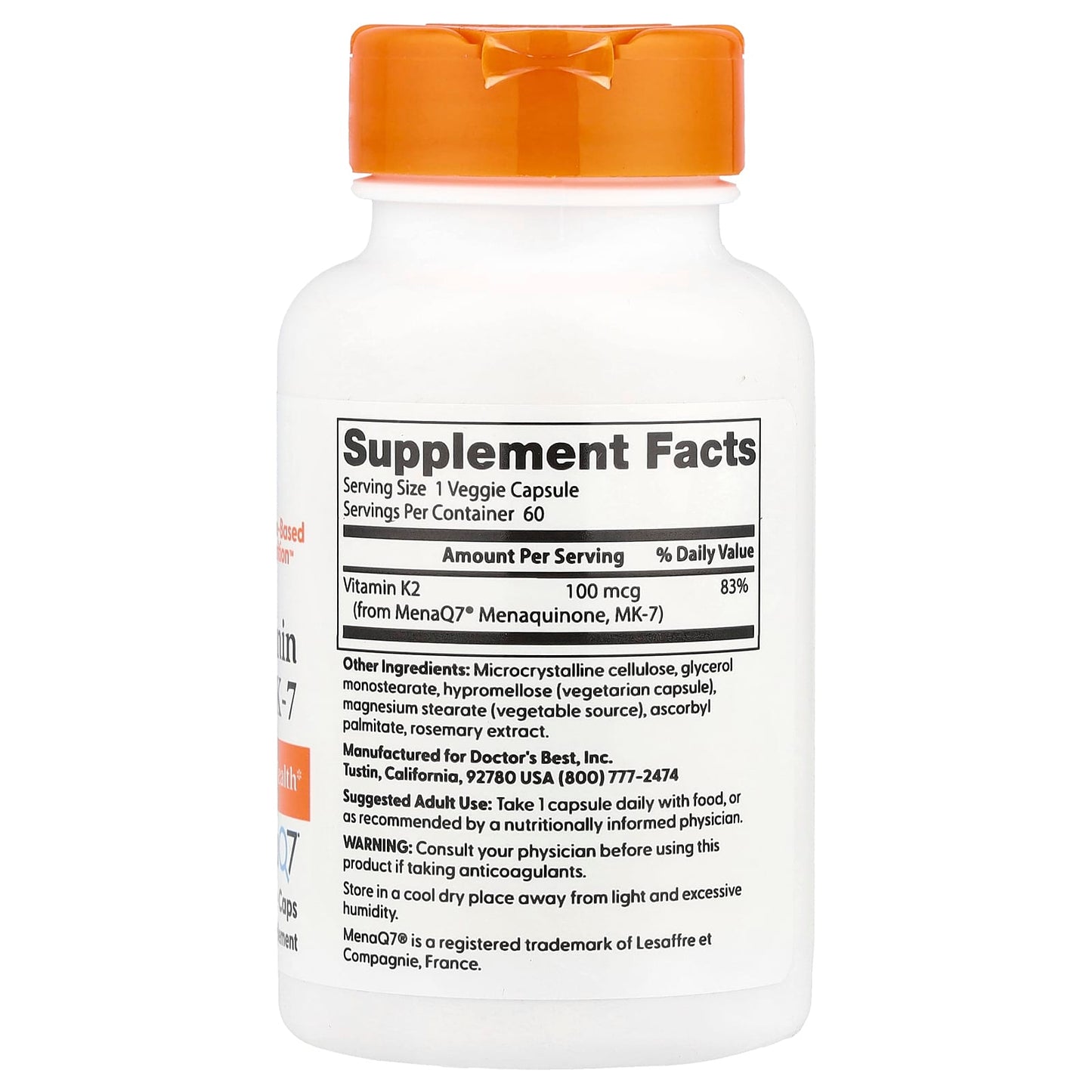 Natural Vitamin K2 MK-7 100mcg for Strong Bones & Tissue Health - Image 2