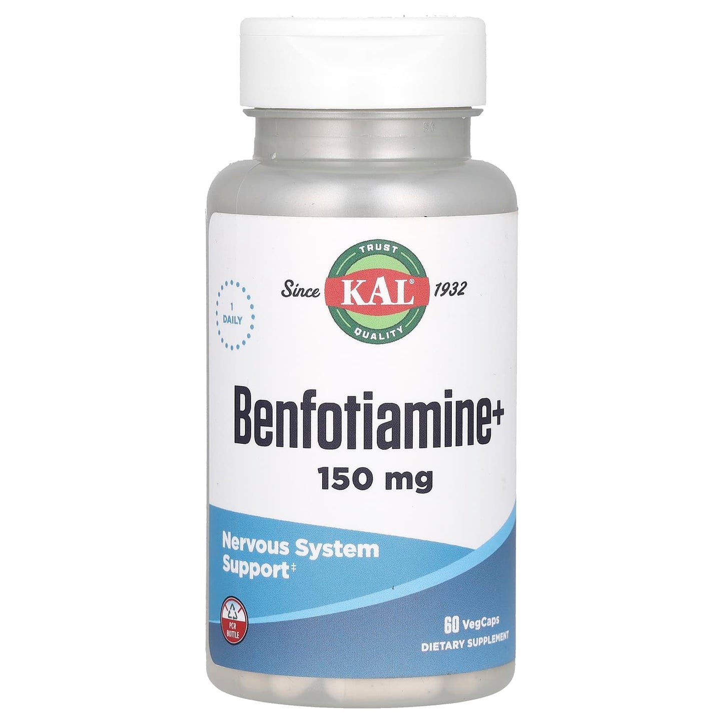 KAL, Benfotiamine+, 150 mg, 60 VegCaps - Image 1