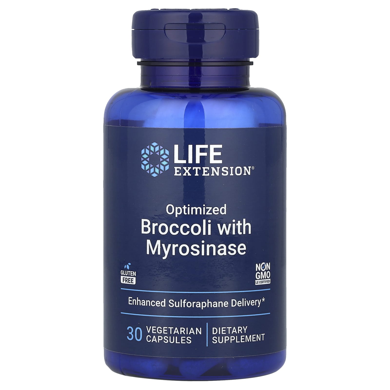 Life Extension, Optimized Broccoli and Myrosinase, 30 Vegetarian Capsules - Image 1