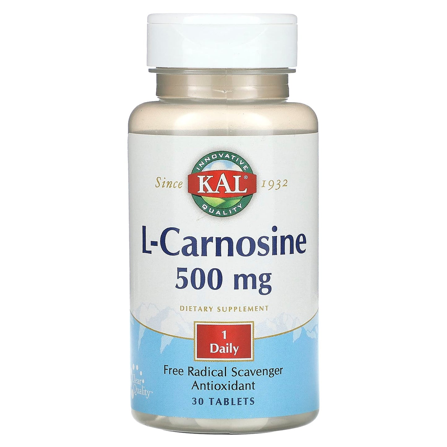 KAL, L-Carnosine, 500 mg, 30 Tablets - Image 1