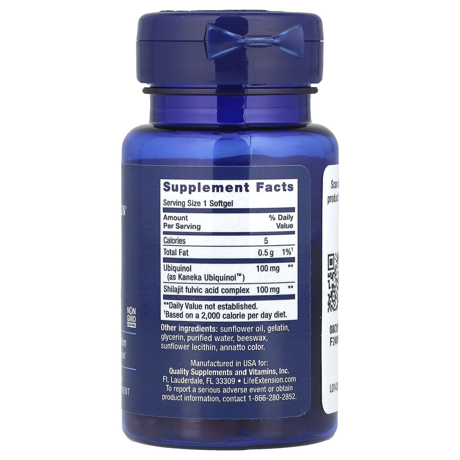 Life Extension, Super Ubiquinol CoQ10 with Enhanced Mitochondrial Support, 100 mg, 60 Softgels