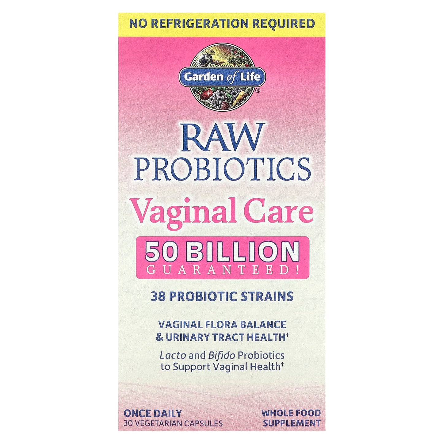 Garden of Life RAW Probiotics Vaginal Care 50 Billion CFU 30 Capsules - Image 2