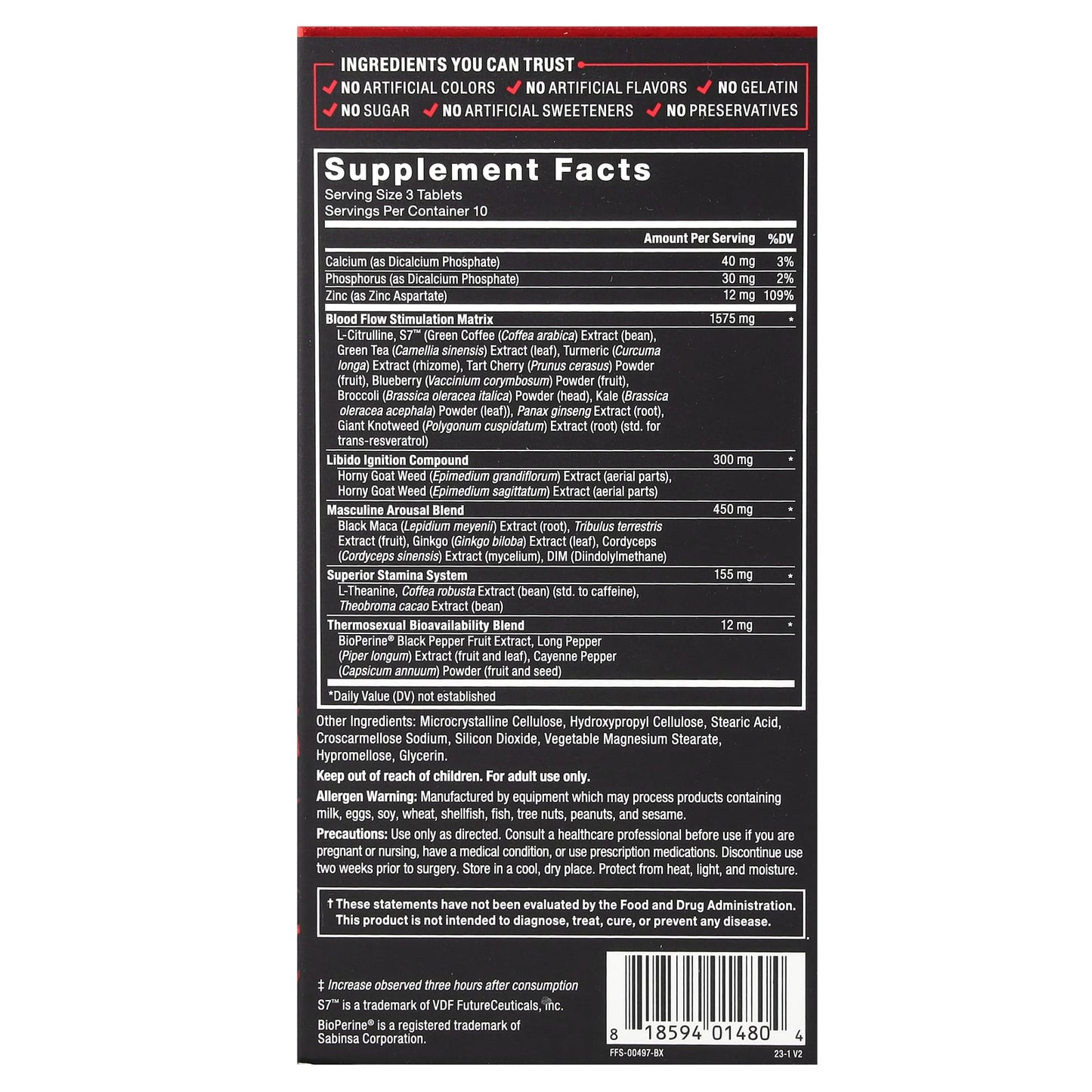 Force Factor SCORE! XXL Male Enhancement Supplement, 30 Tablets - Image 2