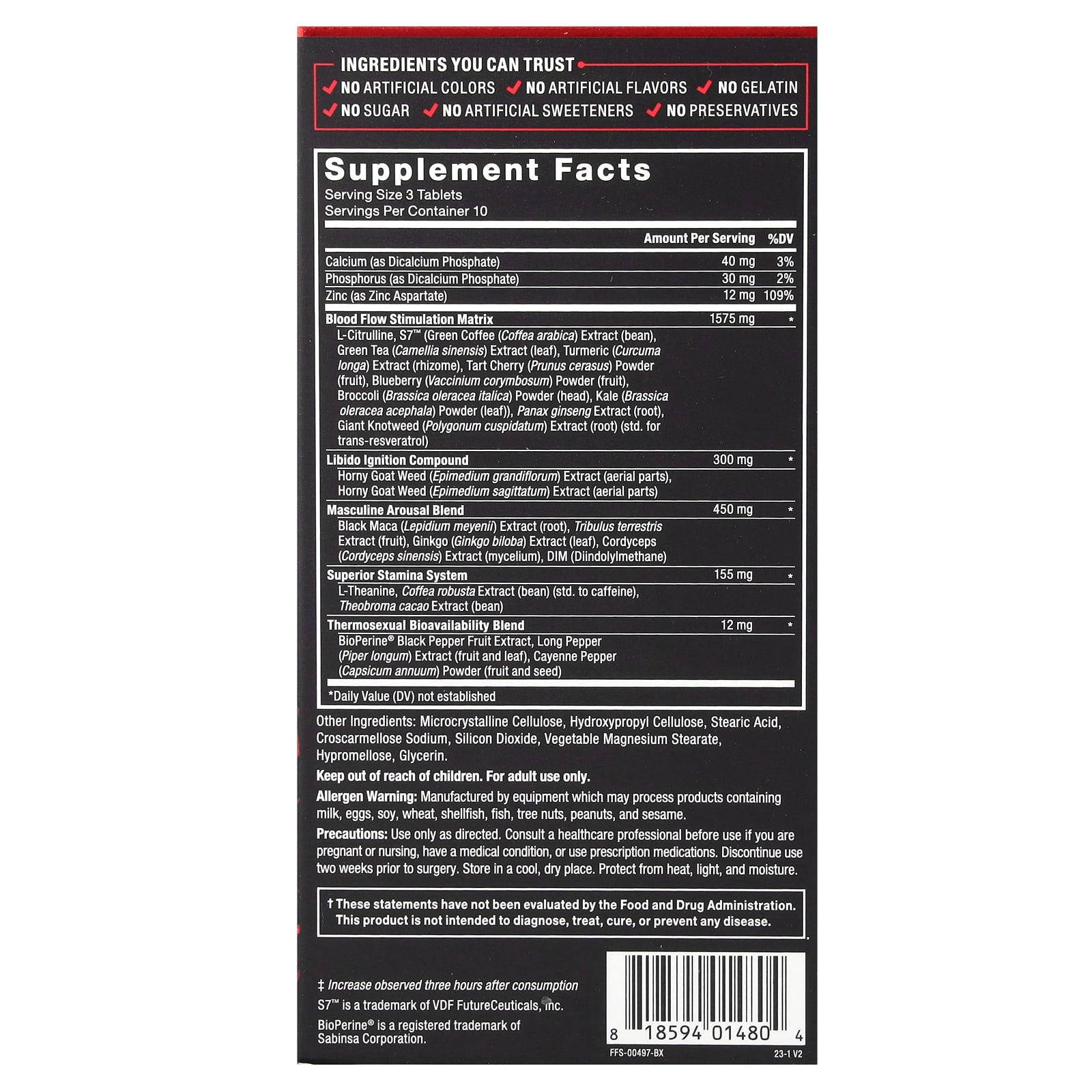 Force Factor SCORE! XXL Male Enhancement Supplement, 30 Tablets - Image 2