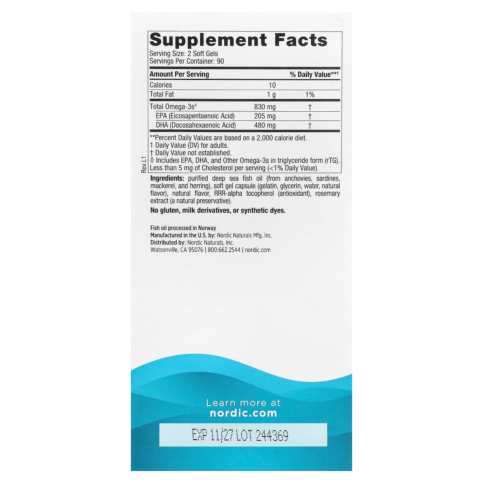 Nordic Naturals, DHA, Strawberry, 180 Soft Gels - Image 2