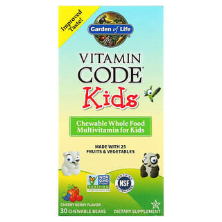Garden of Life Vitamin Code Kids Cherry Berry Chewable Whole Food Multivitamin