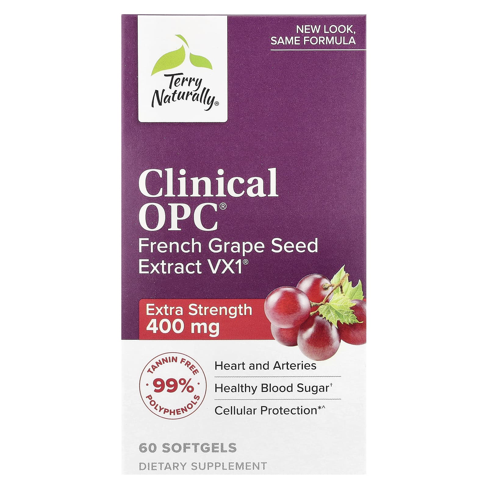 Terry Naturally, Clinical OPC®, Extra Strength, 400 mg, 60 Softgels - Image 1