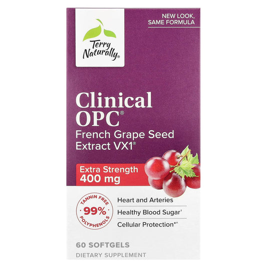 Terry Naturally, Clinical OPC®, Extra Strength, 400 mg, 60 Softgels - Image 1