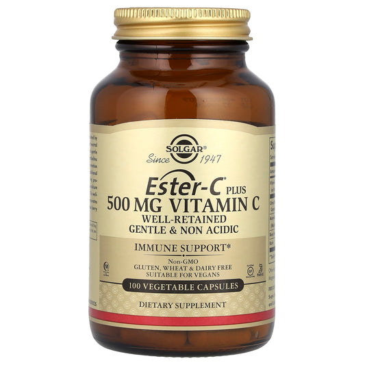 Solgar, Ester-C Plus®, Vitamin C, 500 mg, 100 Vegetable Capsules - Image 1