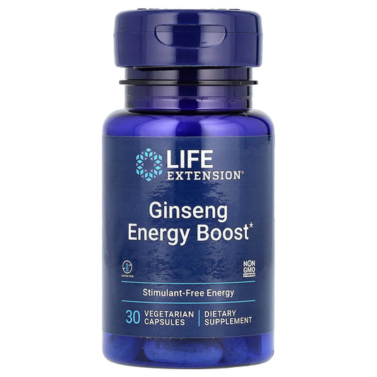 Life Extension, Ginseng Energy Boost, 30 Vegetarian Capsules - Image 1