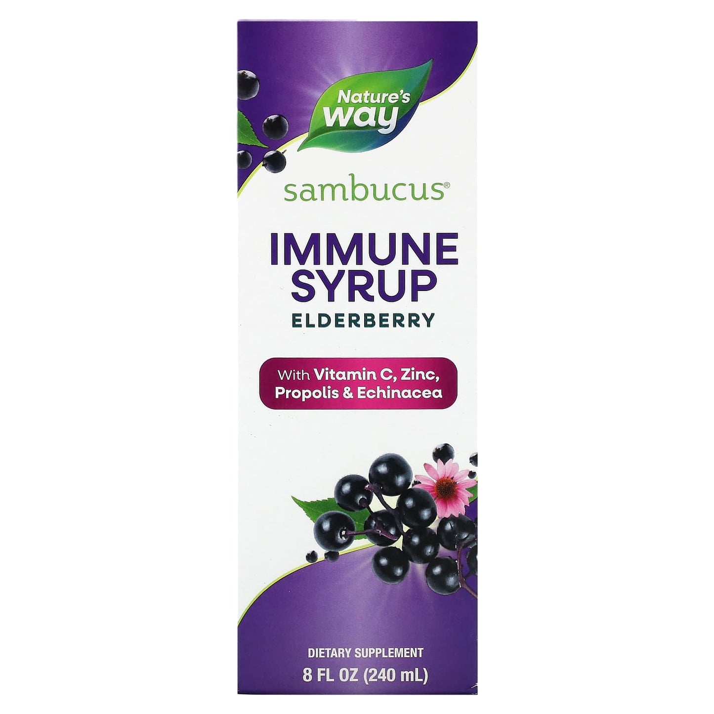 Nature's Way, Sambucus, Immune Syrup, Elderberry, 8 fl oz (240 ml) - Image 1