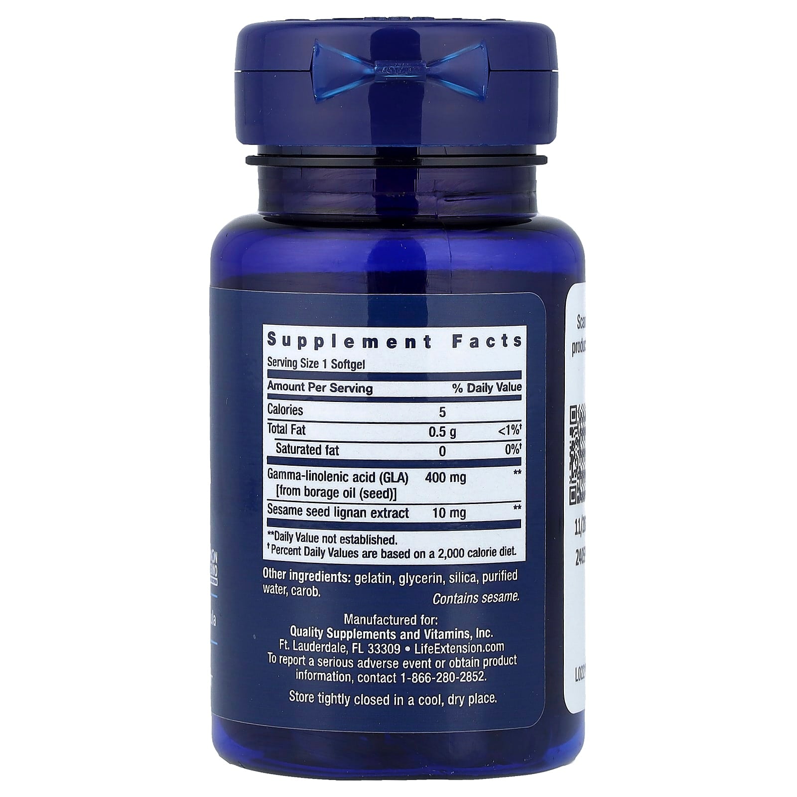 Life Extension, Mega GLA Sesame Lignans, 30 Softgels - Image 2