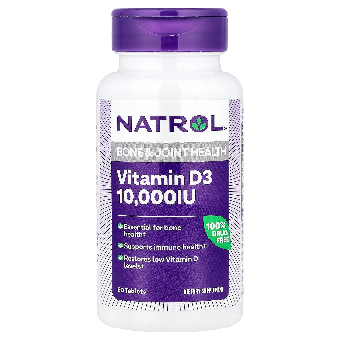 Natrol, Vitamin D3, 60 Tablets - Image 1