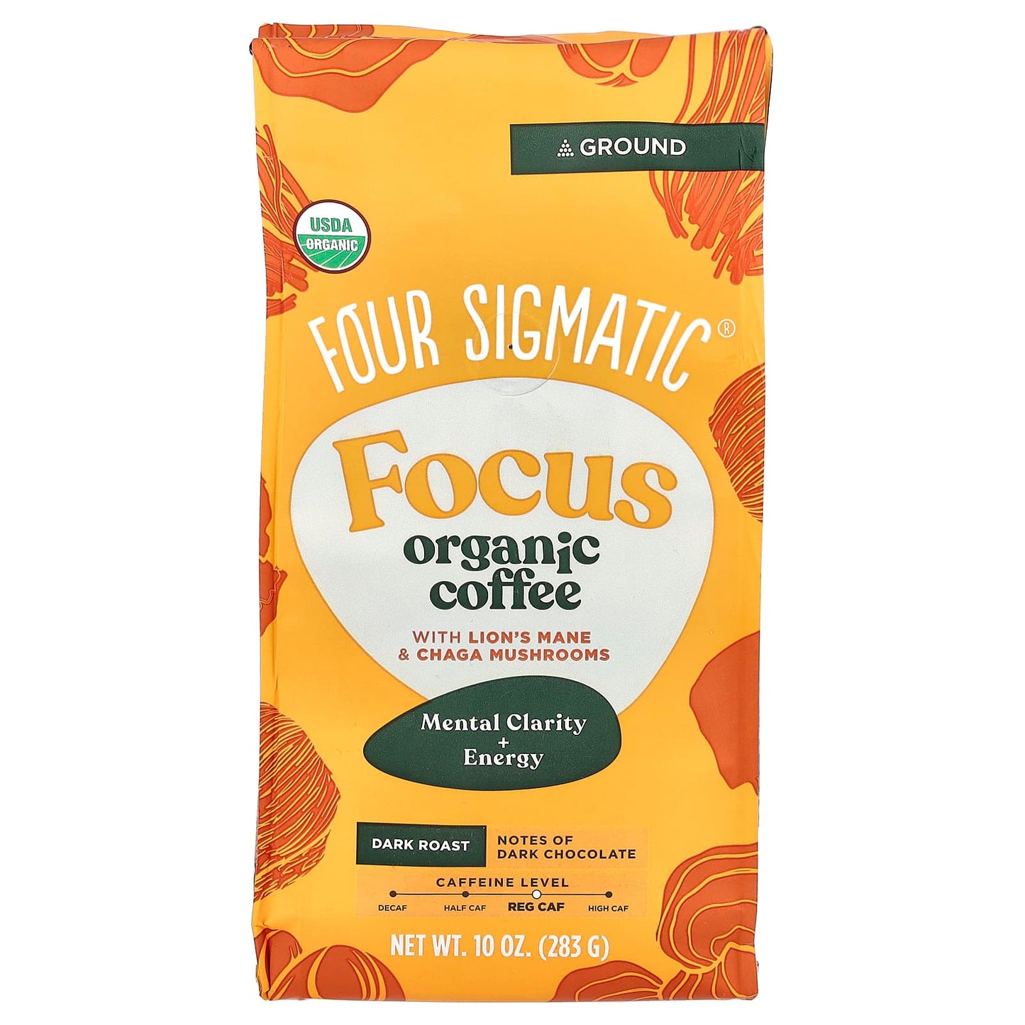 Four Sigmatic Focus Coffee: Dark Roast with Lion's Mane & Chaga Mushrooms - Image 1