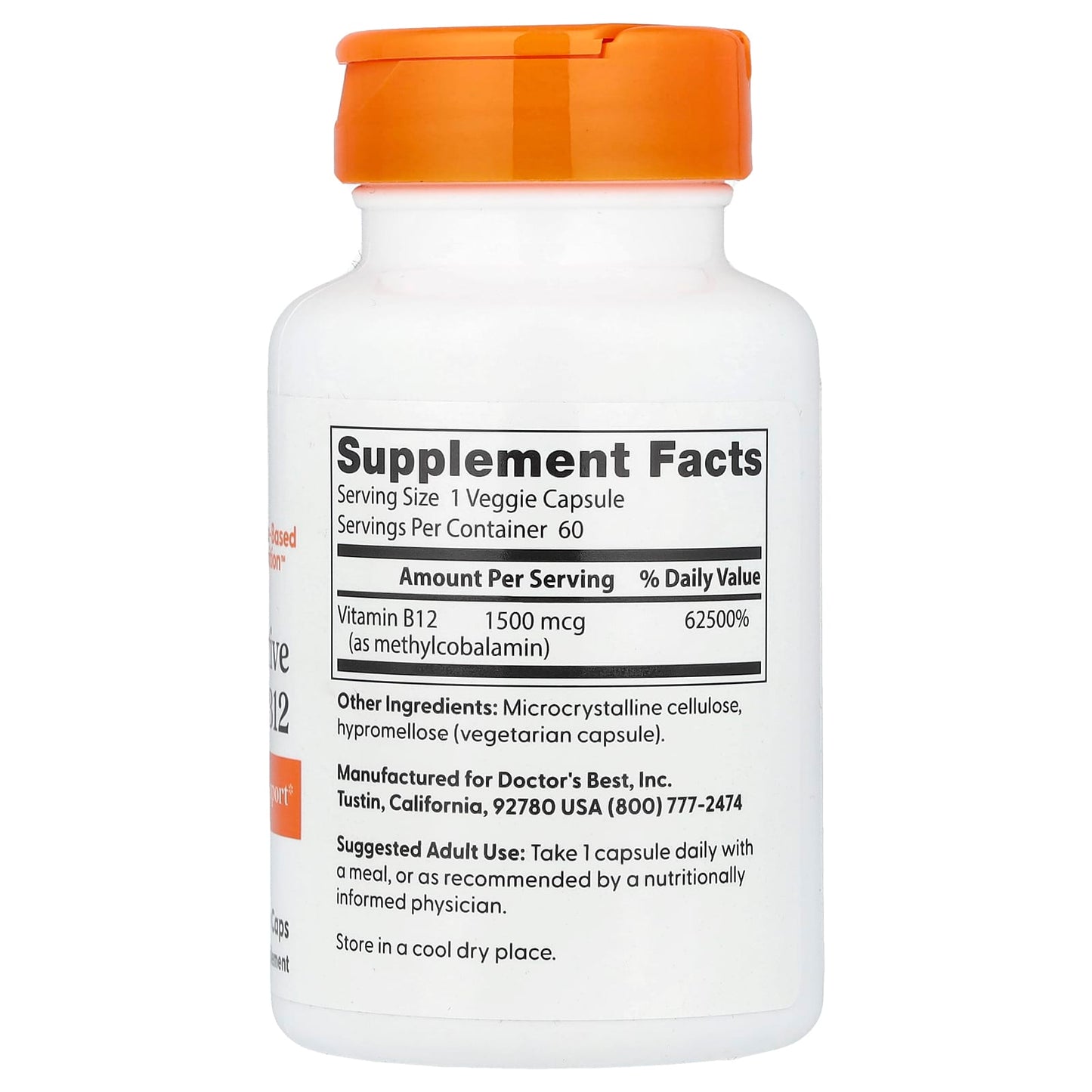 Doctor's Best Fully Active B12 Vitamin Energy & Mood Support - Image 2