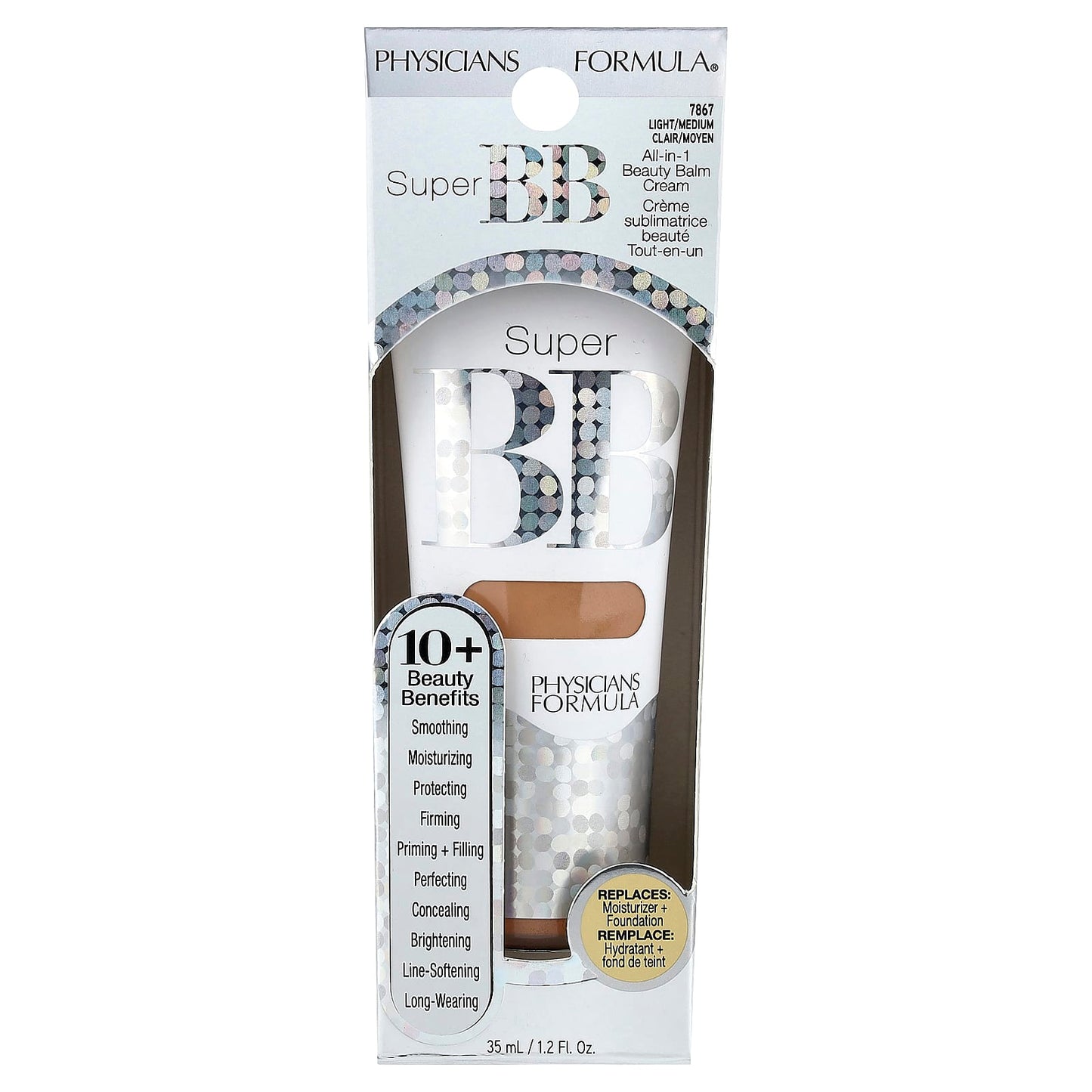 Physicians Formula, Super BB, All-in-1 Beauty Balm Cream, 7867 Light/Medium, 1.2 fl oz (35 ml) - Image 2