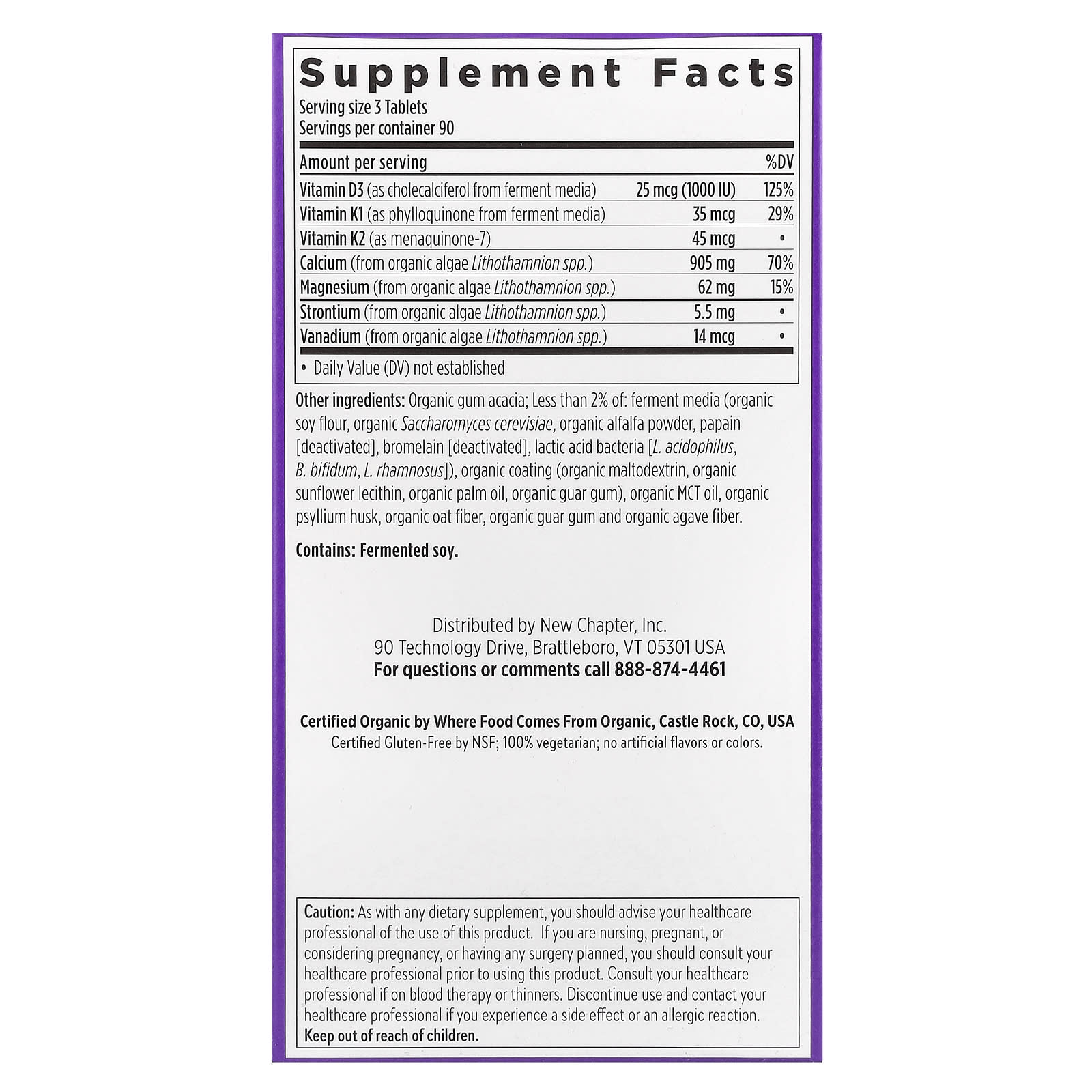 New Chapter, Plant Calcium, Bone Strength Take Care™, 270 Vegetarian Slim Tablets - Image 2