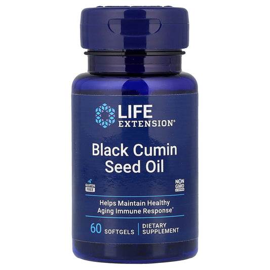 Life Extension, Black Cumin Seed Oil, 60 Softgels (500 mg per Softgel) - Image 1