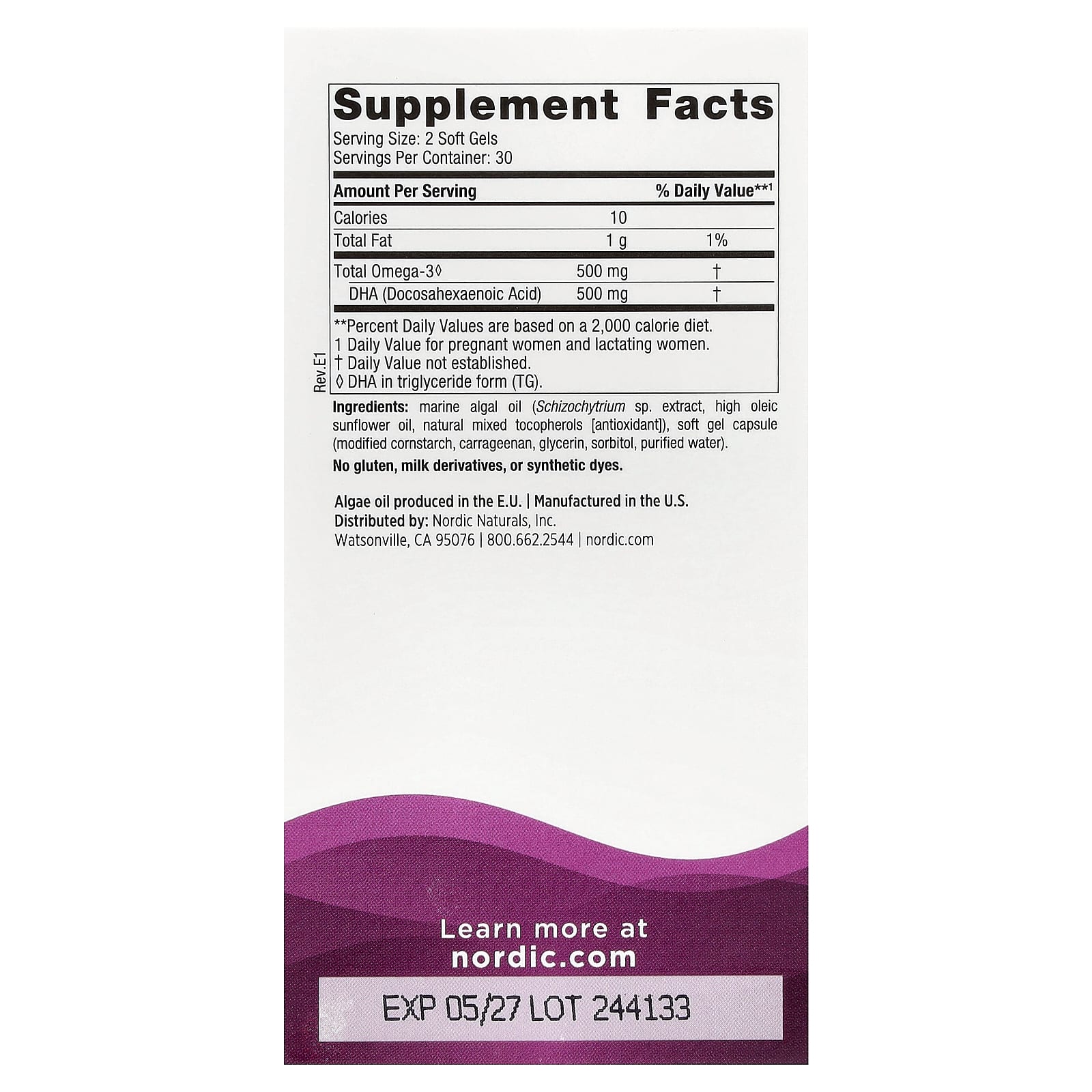Nordic Naturals, Prenatal DHA, 60 Soft Gels (250 mg per Soft Gel) - Image 2