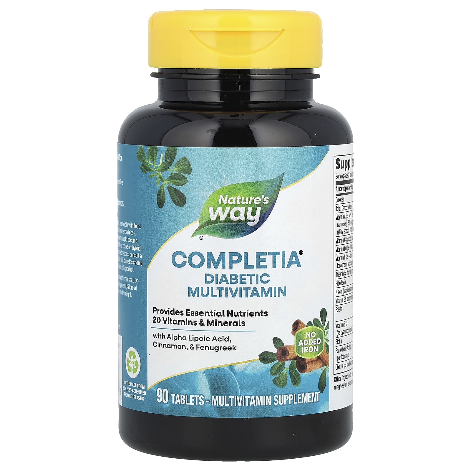 Nature's Way, Completia®, Diabetic  Multivitamin, 90 Tablets - Image 1