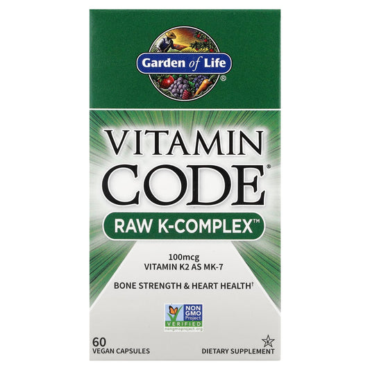 Garden of Life RAW K-Complex Vitamin K2 Supplement for Bone Strength and Heart Health - Image 1