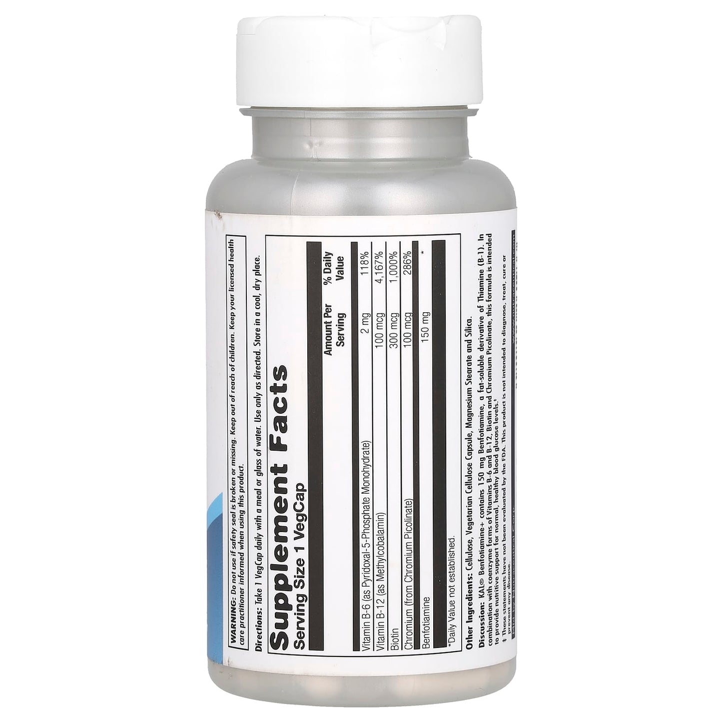 KAL, Benfotiamine+, 150 mg, 60 VegCaps - Image 2