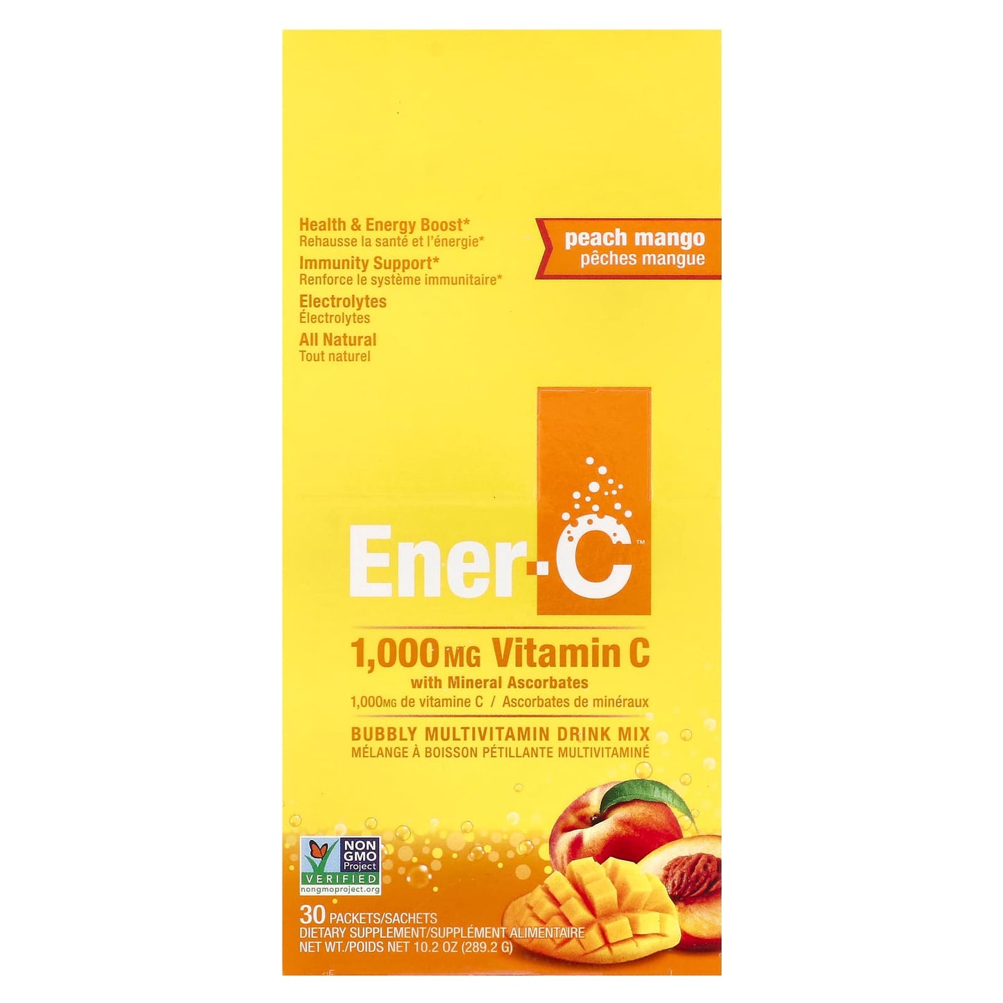 Ener-C Peach Mango Bubbly Multivitamin Drink Mix - 30 Packets - Image 1