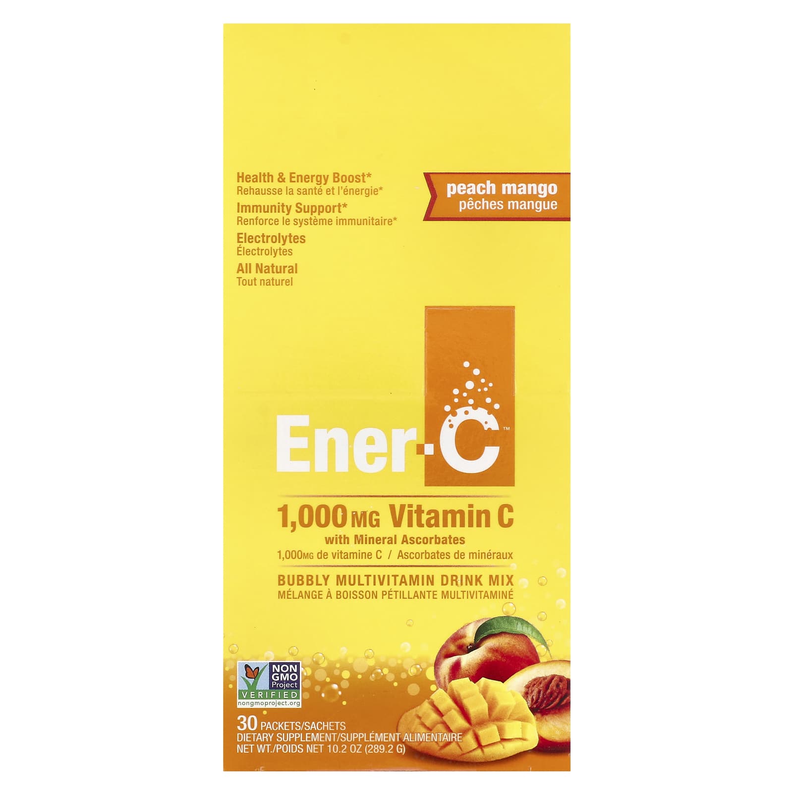 Ener-C Peach Mango Bubbly Multivitamin Drink Mix - 30 Packets - Image 1
