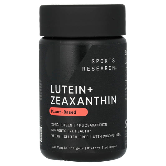 Sports Research, Lutein + Zeaxanthin, Plant-Based, 120 Veggie Softgels - Image 1
