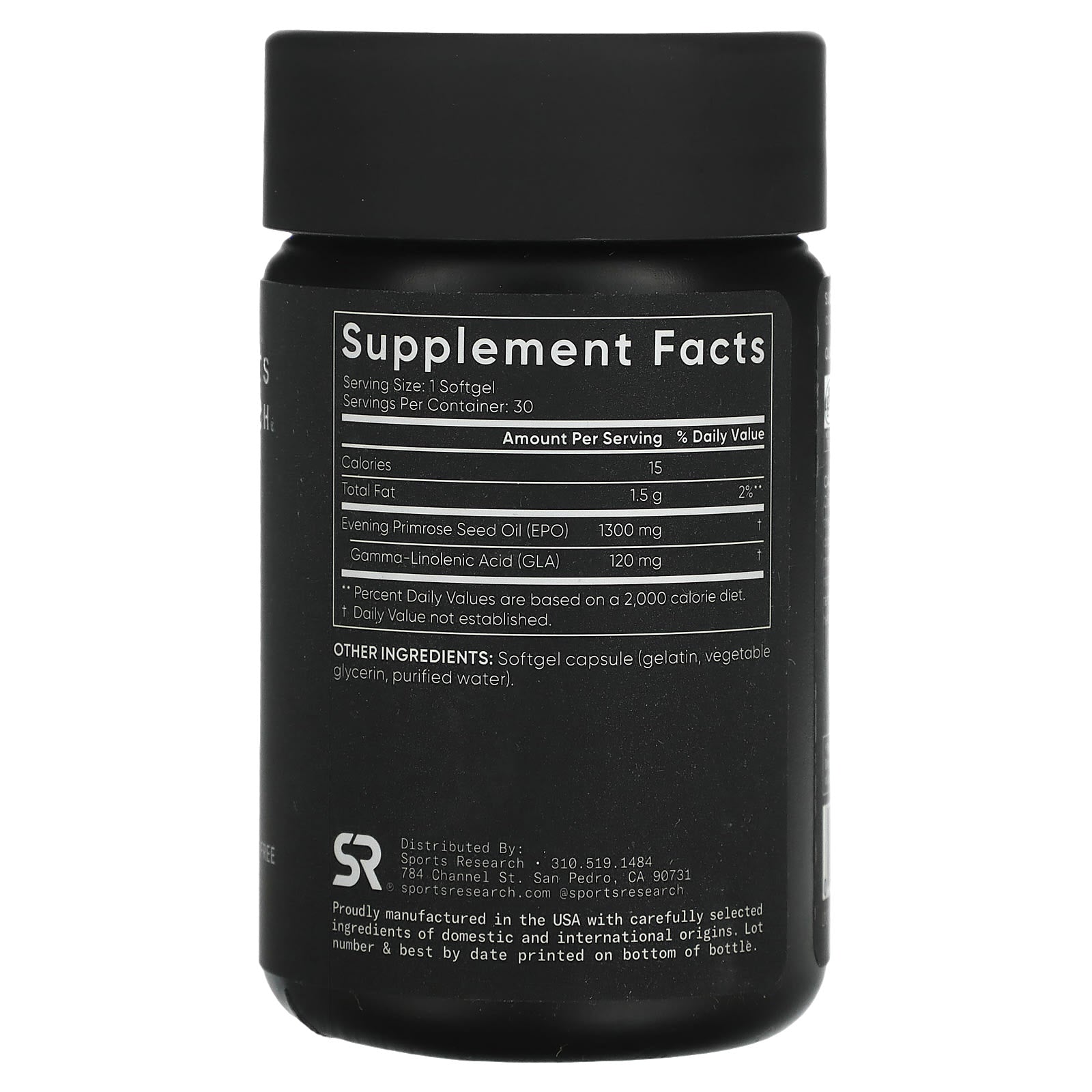Sports Research, Evening Primrose, 1,300 mg, 30 Softgels - Image 2
