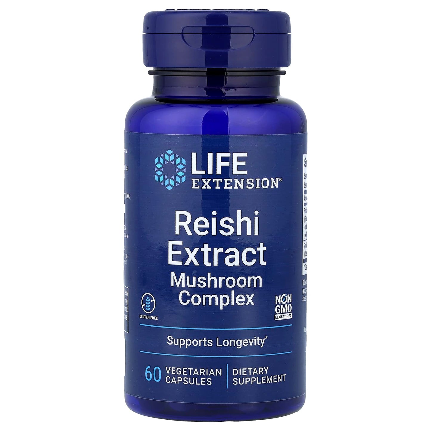 Life Extension, Reishi Extract Mushroom Complex, 60 Vegetarian Capsules - Image 1