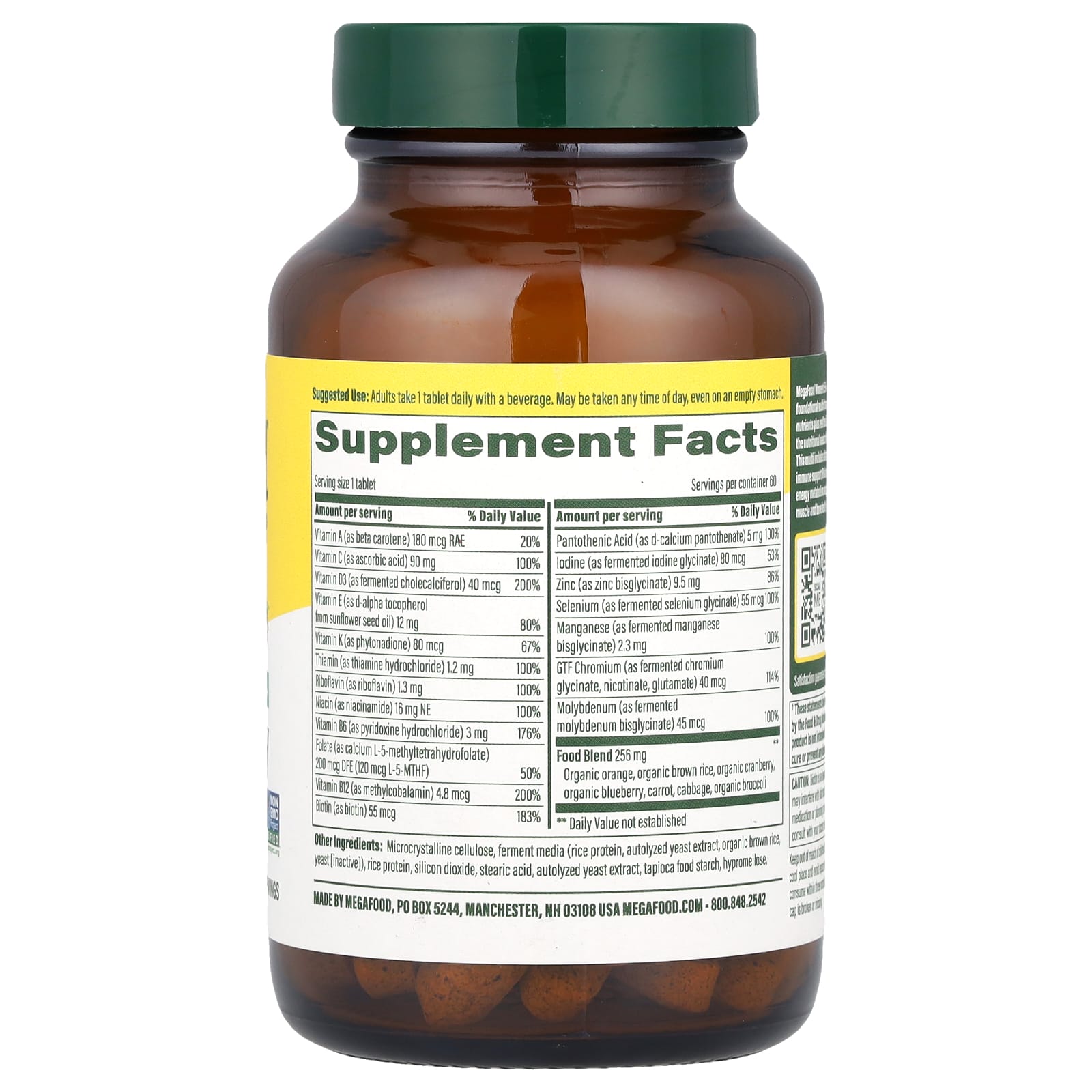 MegaFood, Women's 55+, One Daily Multivitamin, 60 Tablets - Image 2