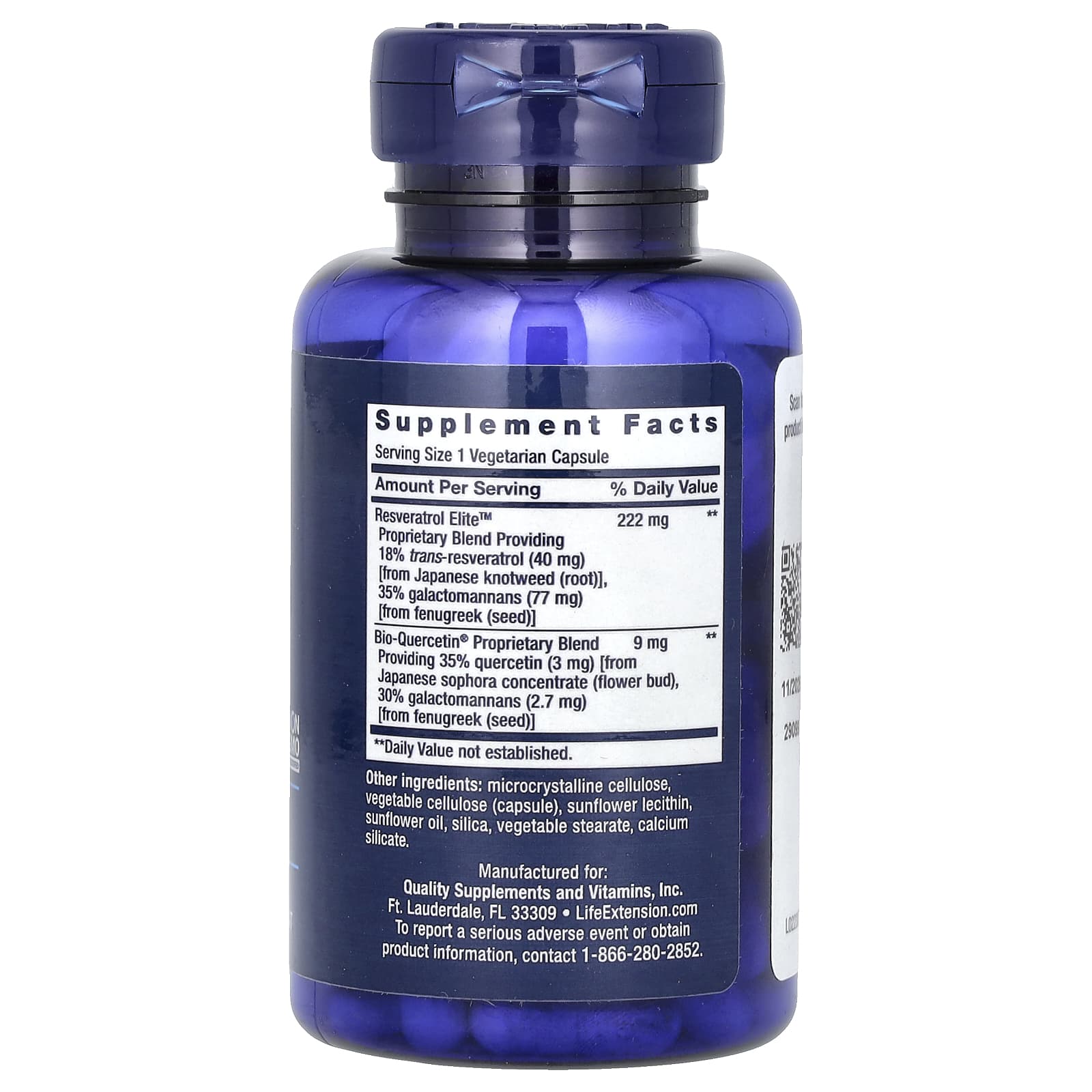 Life Extension, Optimized Resveratrol Elite, 60 Vegetarian Capsules - Image 2