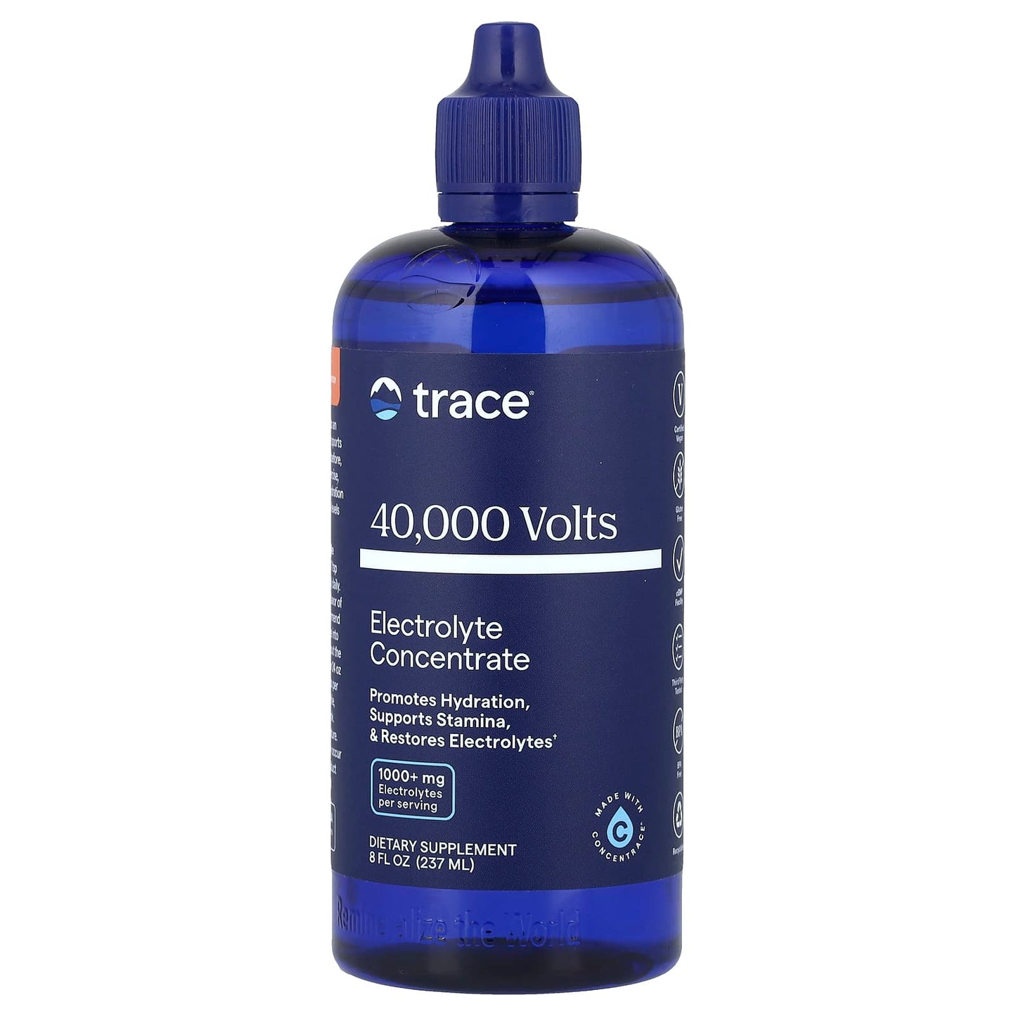Trace, 40,000 Volts, Electrolyte Concentrate, 8 fl oz (237 ml) - Image 1