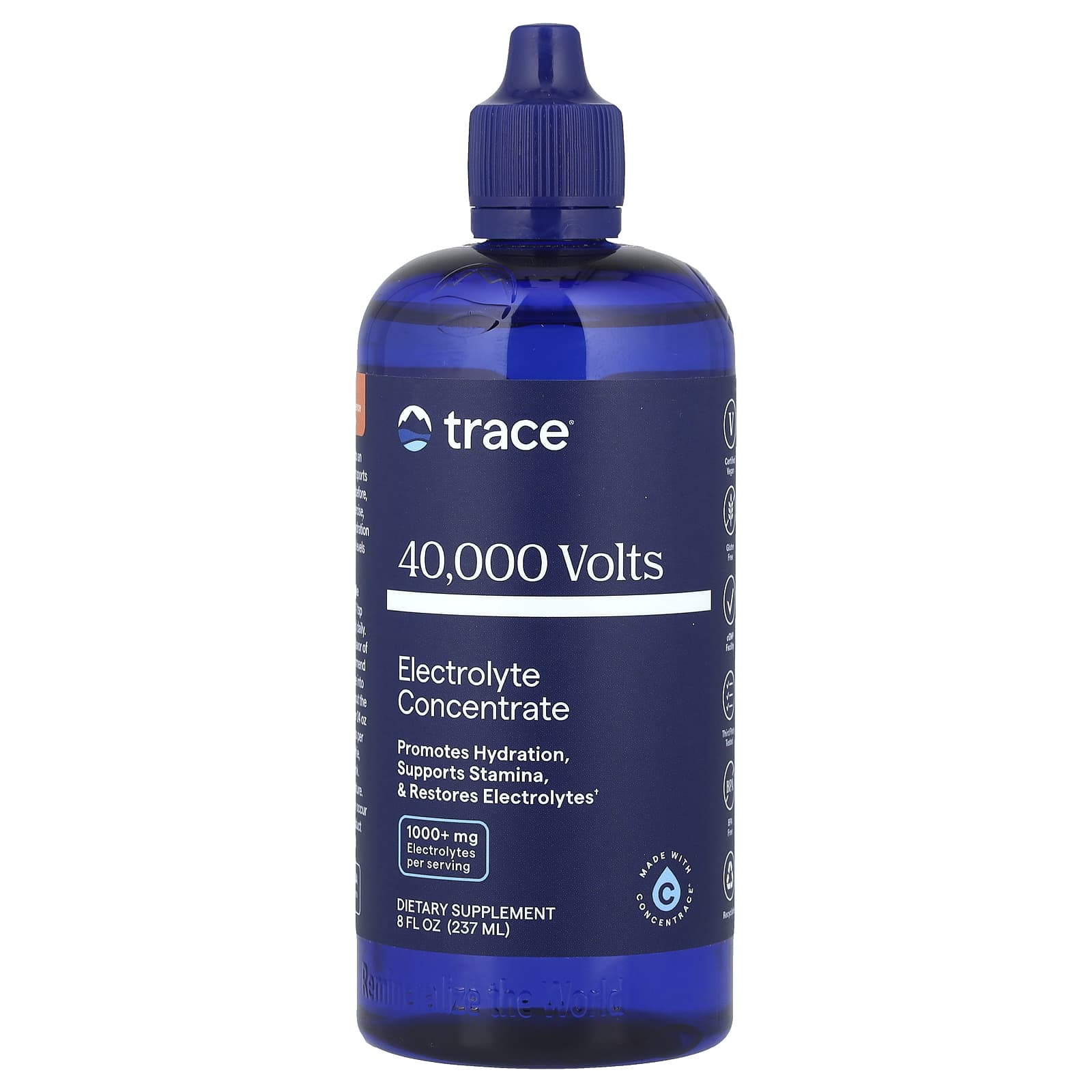 Trace, 40,000 Volts, Electrolyte Concentrate, 8 fl oz (237 ml) - Image 1