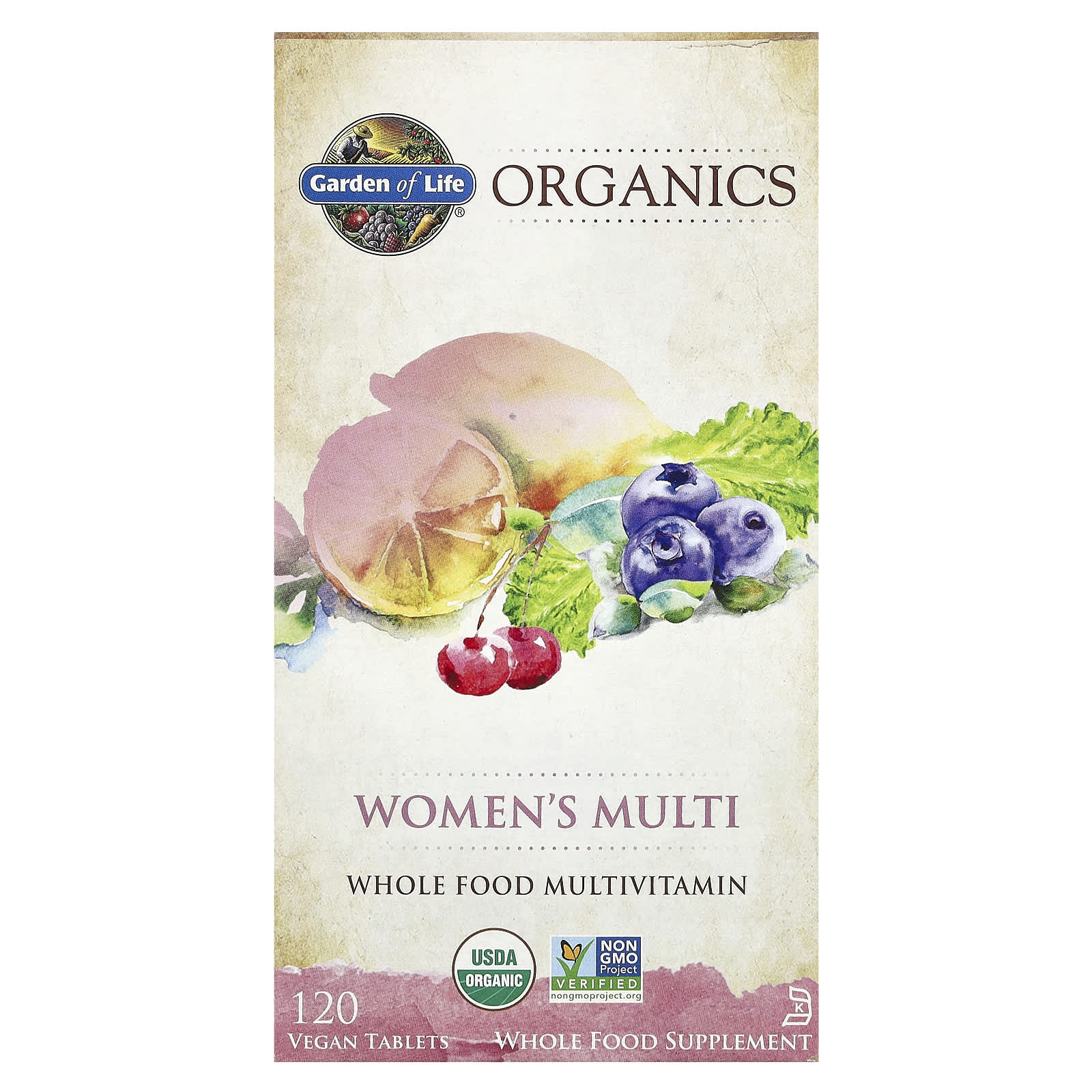 Garden of Life Women's Organic Vegan Multivitamin, 120 Tablets - Image 1