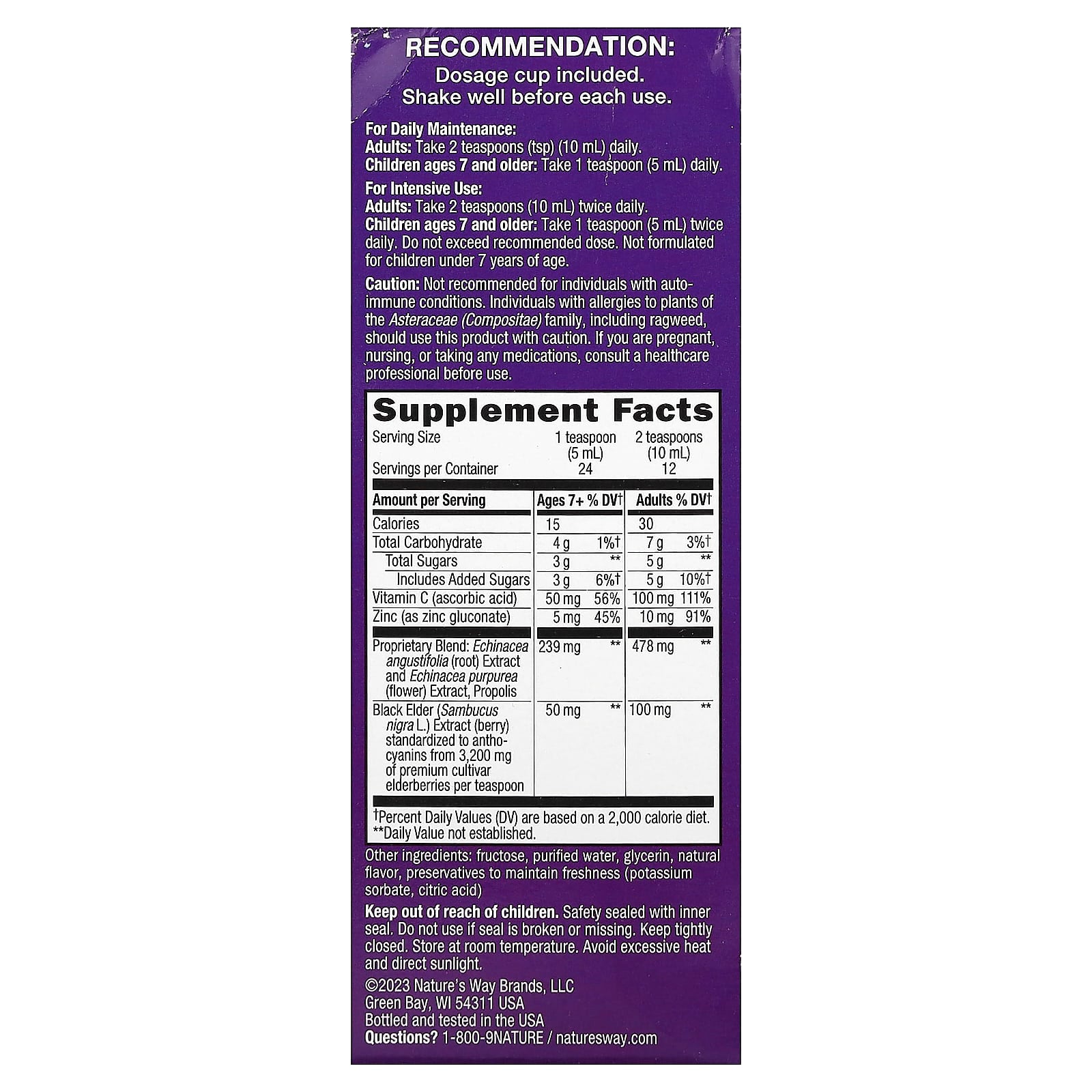 Nature's Way, Sambucus, Immune Syrup, Elderberry, 4 fl oz (120 ml) - Image 2