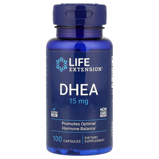 Life Extension, DHEA, 15 mg, 100 Capsules - Image 1