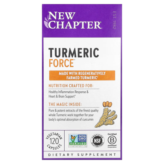 New Chapter, Turmeric Force™, 120 Vegetarian Capsules - Image 1