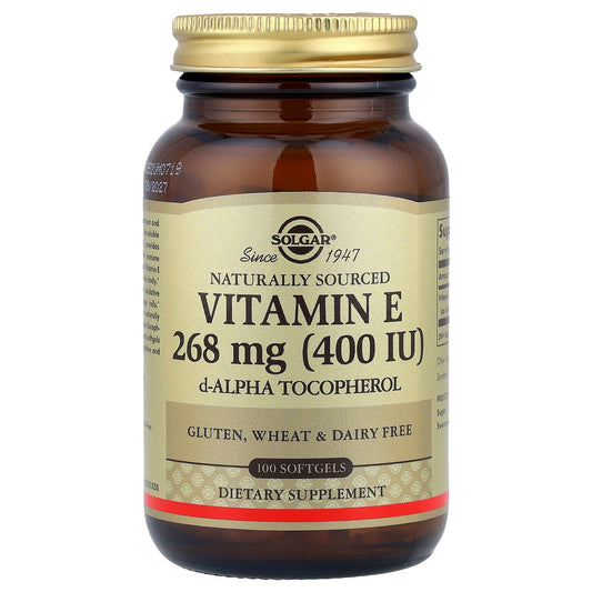 Solgar, Vitamin E, 268 mg (400 IU), 100 Softgels - Image 1