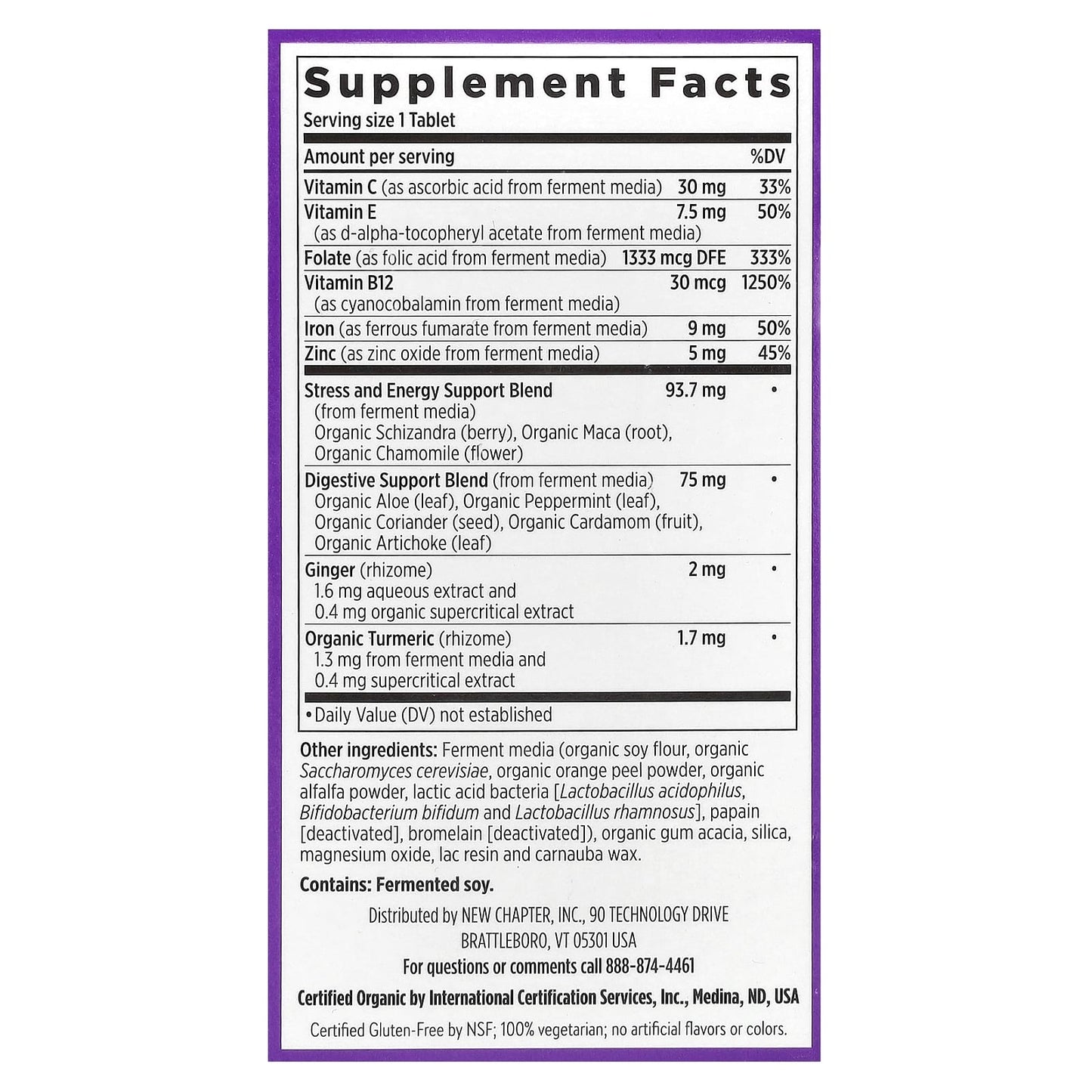 New Chapter, Fermented Iron Complex, 60 Vegetarian Tablets - Image 2